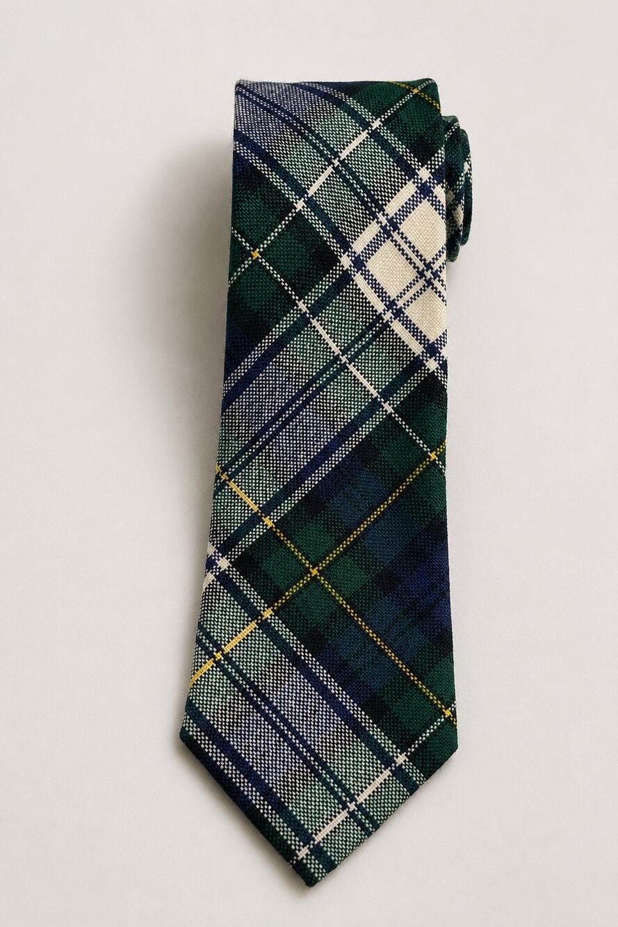 Campbell Scotland 100% New Wool Tartan Plaid Tie | Made in Scotland